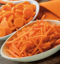 Gulerødder i strimler (4 x 4 x 40 mm) 2500 g