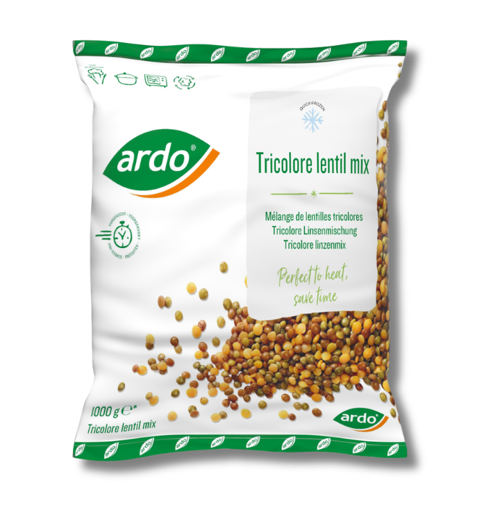 Tricolore-linser, forkogte 1000 g