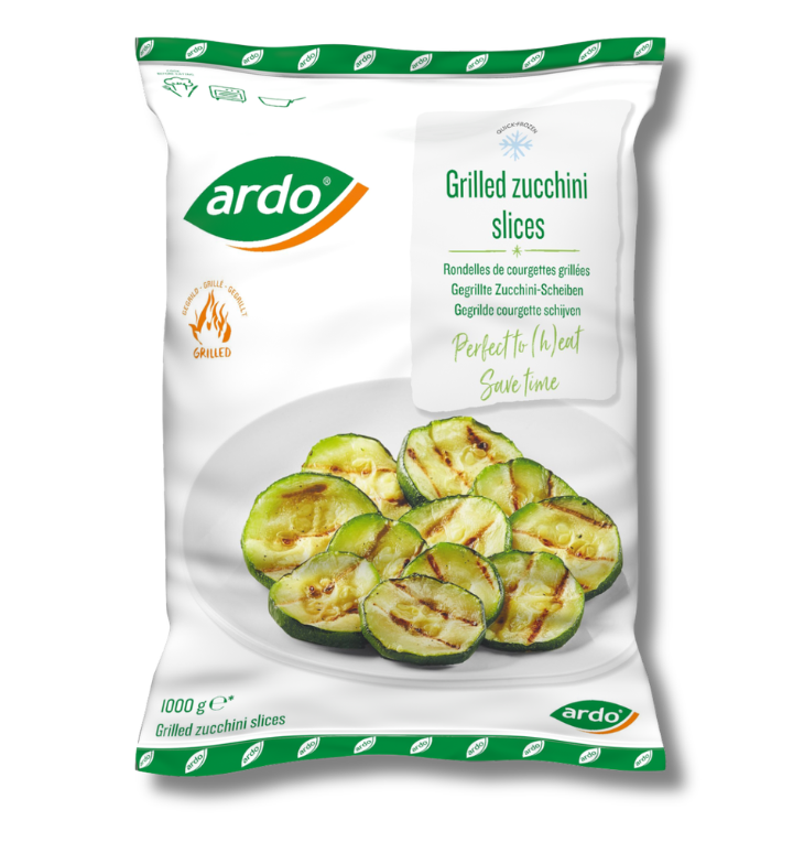 Grillede courgetter i skiver 1000 g